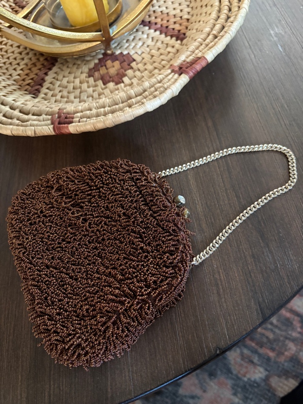 Vintage Hand Beaded Small Bag